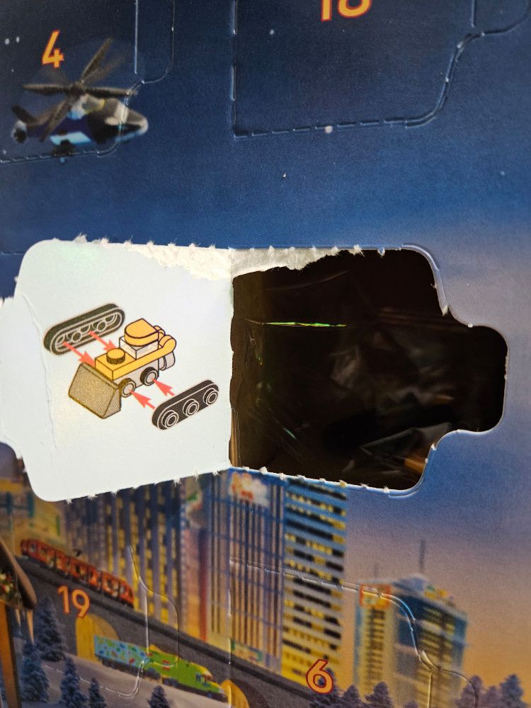 Open door with lego bulldozer instructions