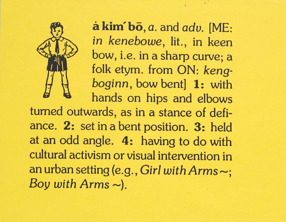 Akimbo, Tract
Centre Pompidou, Mnam-CCI/Bibliothèque Kandinsky/fonds Boy With Arms Akimbo/Girl With Arms Akimbo