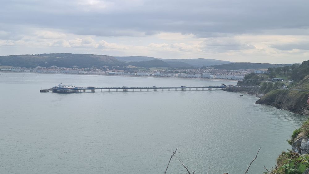 Looking towards Llandudno Pier and town from the Great Orme.