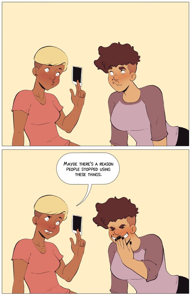 A comic page of them reacting to the picture.