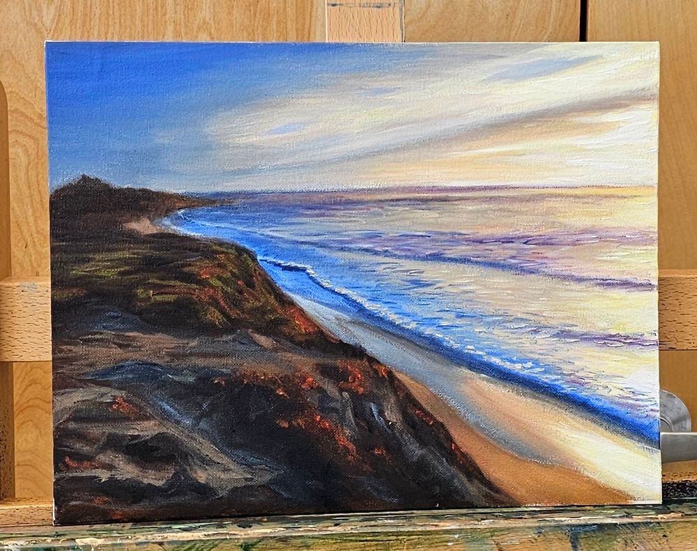 Oil painting Big Sur sunset