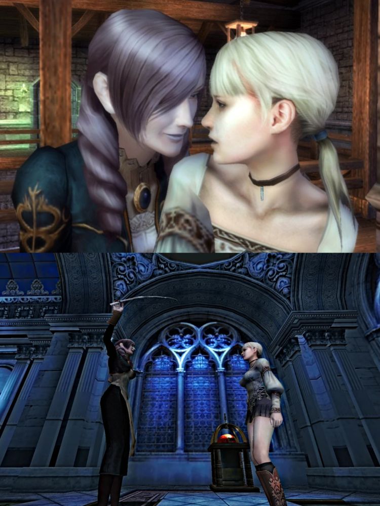 Diana and Fiona screenshot from Haunting Ground 