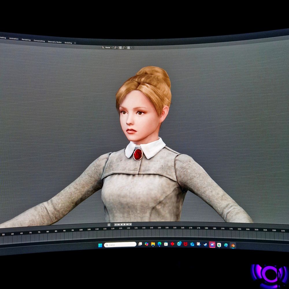 Me playing with the Rule of Rose game model of Jennifer in Blender