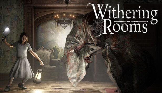 Wallpaper showing the horror game Withering Rooms.