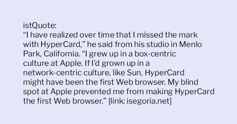 [From 2008] HyperCard: What Could Have Been | Isegoria