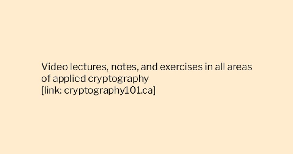 Cryptography 101 with Alfred Menezes