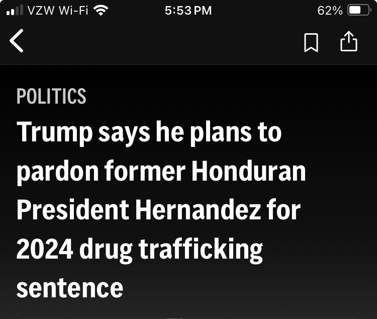 Trump says he plans to pardon former Honduran President Hernandez for 2024 drug trafficking sentence