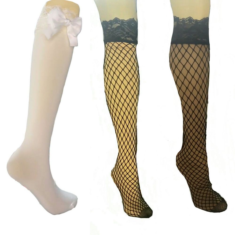 White Bow Compression Socks
Fishnets Compression Socks - Beige and Brown