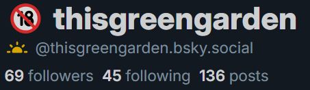 Screenshot showing I have 69 followers