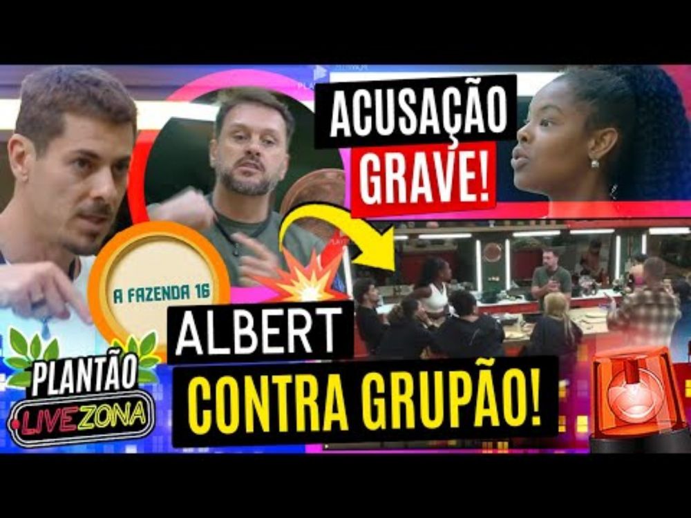 🔴AFazenda16: SACHA BATE de FRENTE com ALBERT em TRETA com GRUPÃO!🚨 Suelen faz ACUSAÇÃO GR4VE!🔥