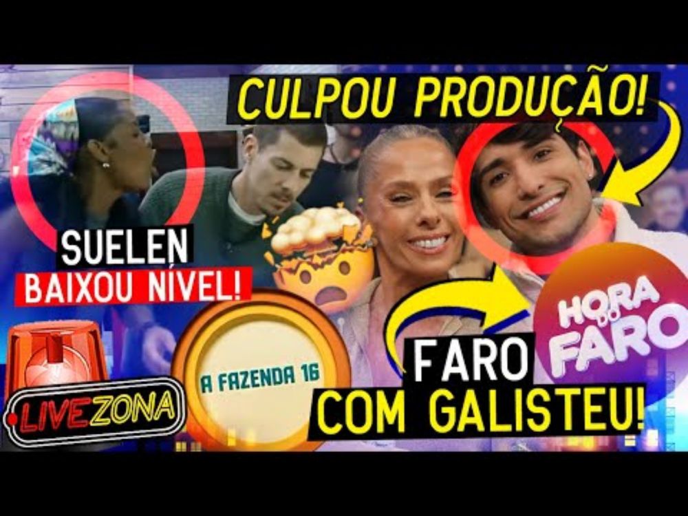 🔴A Fazenda 16 Festa: SUELEN GRITA na CARA de SACHA!🔥 CAUÊ SURTA na Hora do Faro com Adriane Galisteu