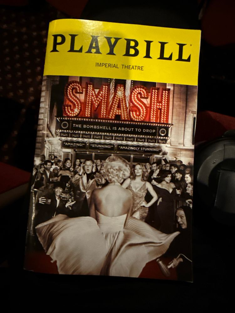 Playbill Program for the Broadway show SMASH