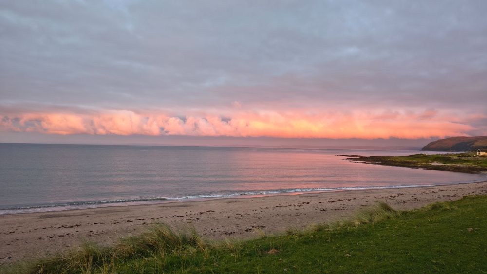 North Antrim coast from Dunaverty Bay, Mull of Kintyre. 