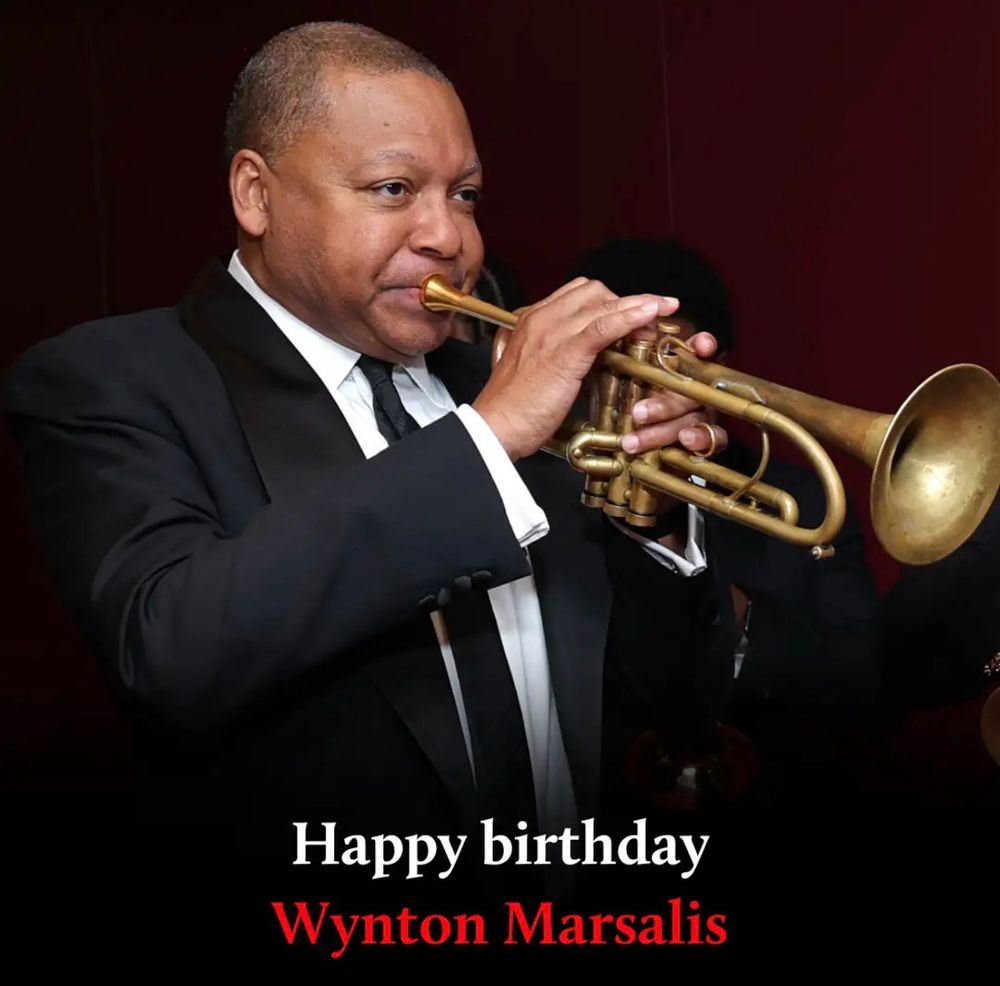 Photo of trumpeter Wynton Marsalis.