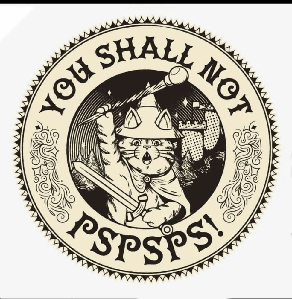 Drawing of a cat as a wizard
" You shall not PSPSPS!"