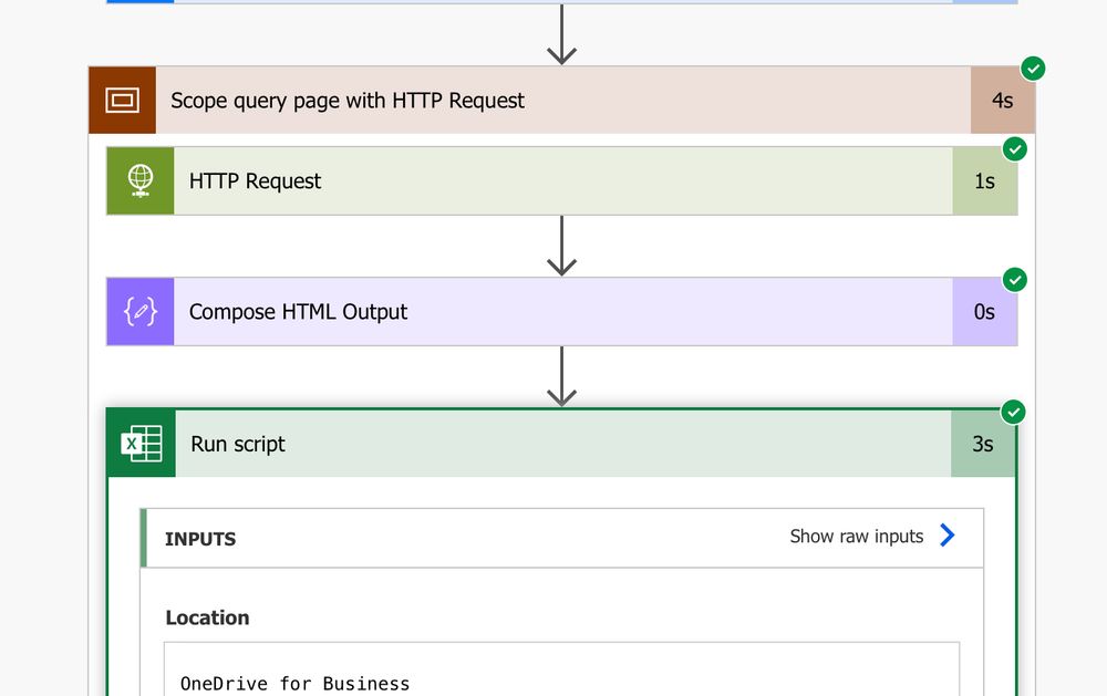 Screenshot of the Power Automate Flow user interface