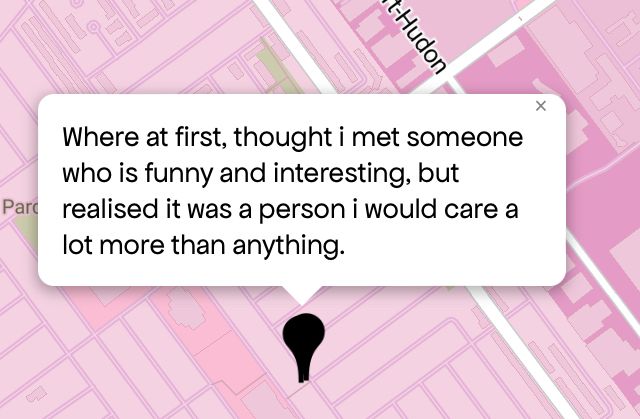“ Where at first, thought i met someone who is funny and interesting, but realised it was a person i would care a lot more than anything.”
#queeringthemap #pride