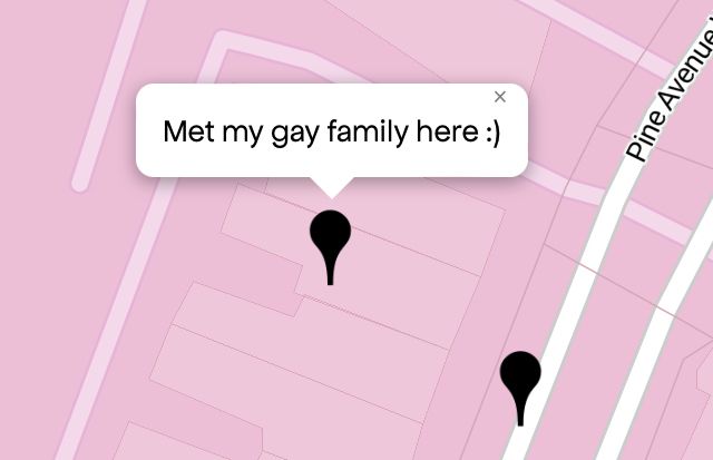 “Met my gay family here :)
