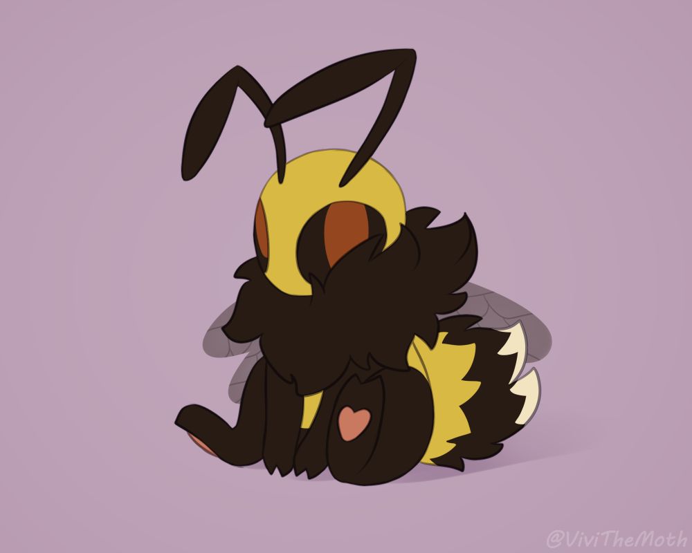 a sitting fluffy bee