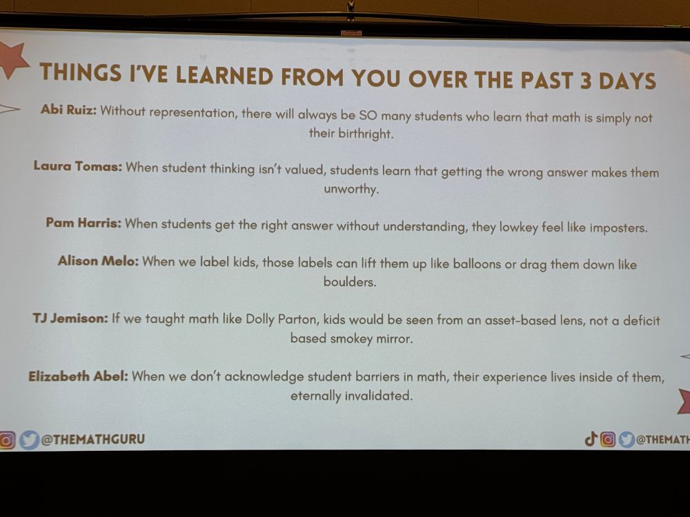 Quotes of sessions presenters from the FCTM conference 