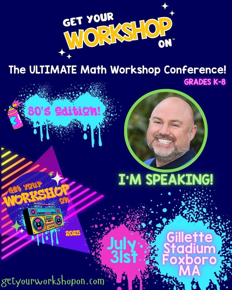 Get Your Workshop on promotional poster:  July 31 at Gillette Stadium in Foxboro, MA.  80's Edition- where TJ is speaking.
