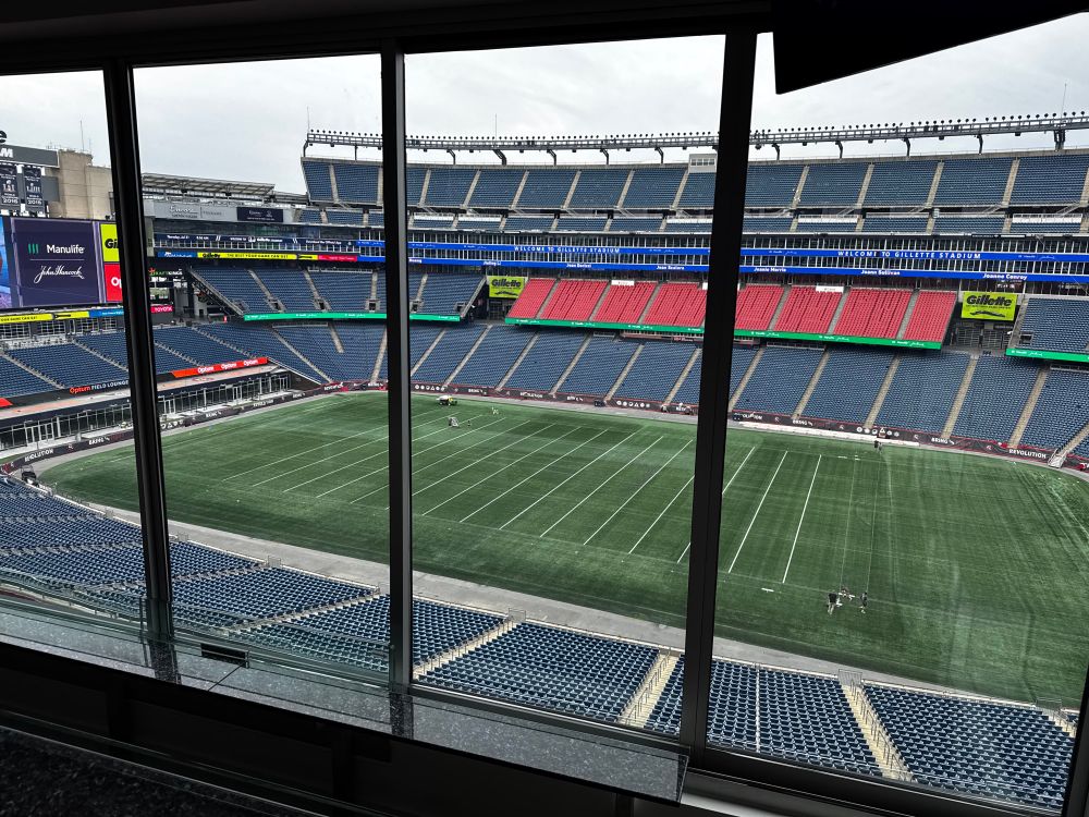 View from the private box of yhe football field
