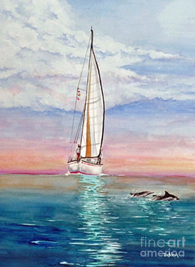 Created by artist Joe Dekleva, the piece titled "Key West Sailboat  Paining - Oil Or Acrylic On Canvas" beautifully represents the Key West and the Florida Keys. The painting's rich colors and detailed imagery effectively express the area's stunning beauty and vibrant character.
This painting resulted from a wonderful boat trip to Key West, Florida.
🌅✨ Set sail into serenity! This beautifully painted sailboat glides across the sparkling water, embracing the golden hues of sunset. Cheers to adventures on the open sea and moments that take your breath away! 🌊⛵️ #FineArt #Sailboat #OceanVibes #SunsetMagic