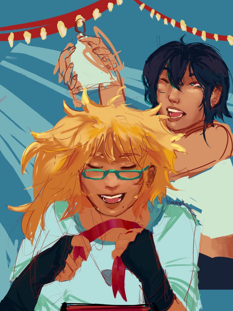 my ocs Styll (bottom) and Wrynn (right)