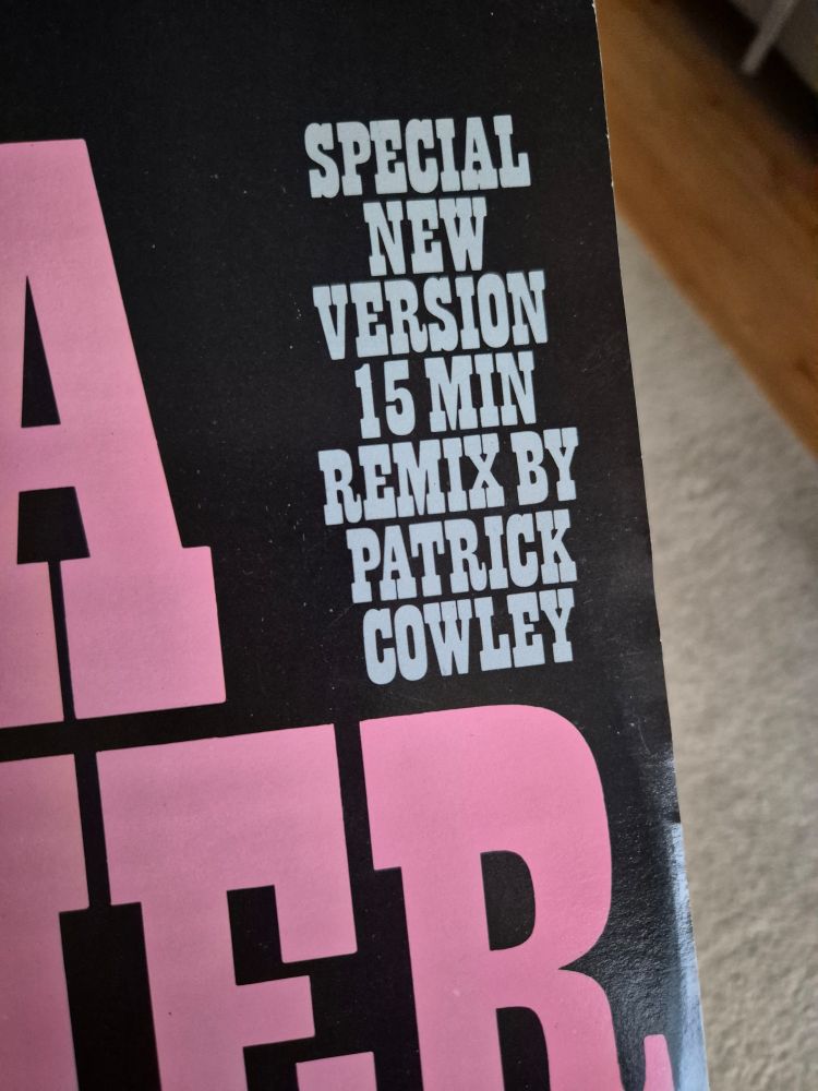 Donna Summer record. I Feel Love. Patrick Rowley 15 minute remix