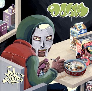 The cover of the MF DOOM album “Mm.. Food”