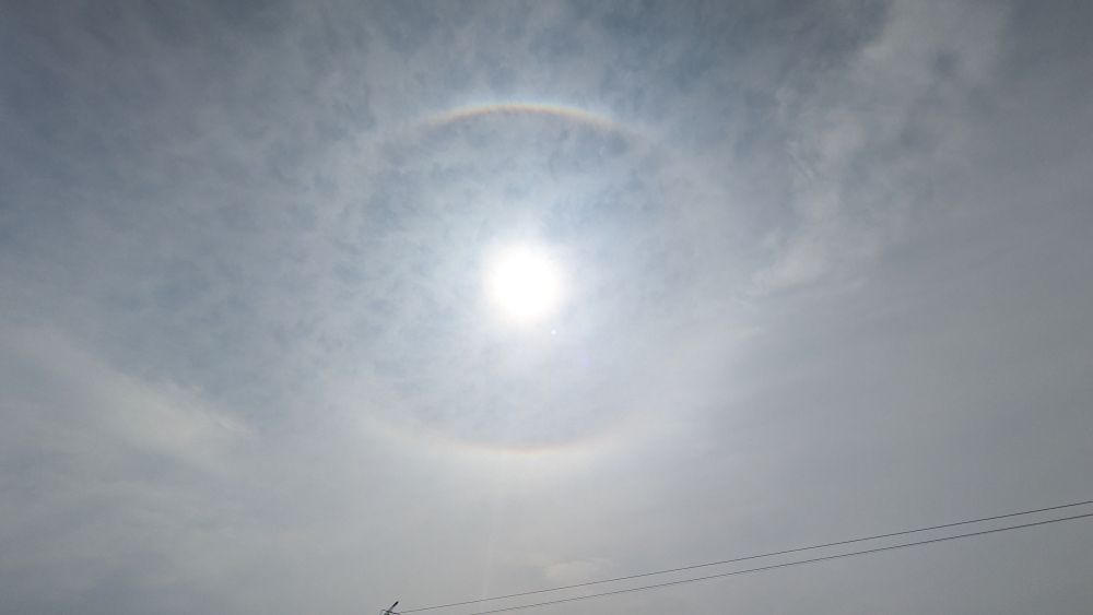 Sun halo.