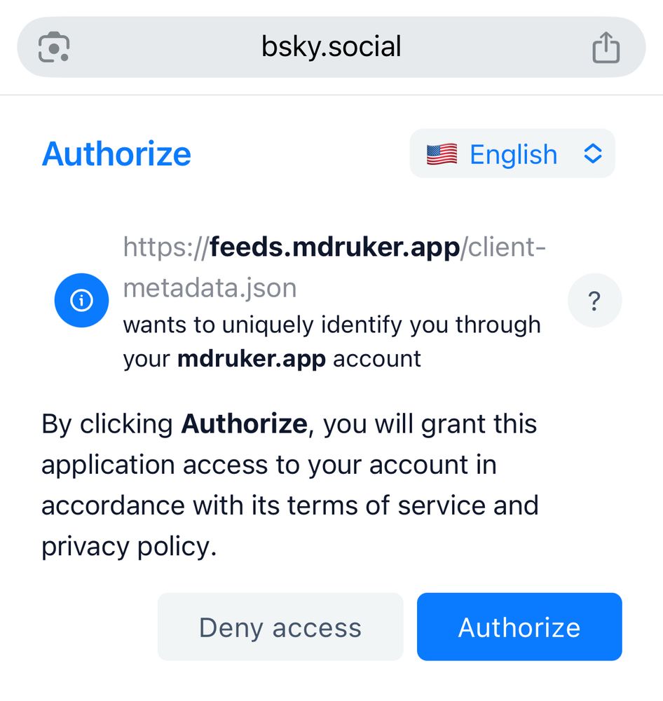 Oauth authorization page asking for identity permissions only