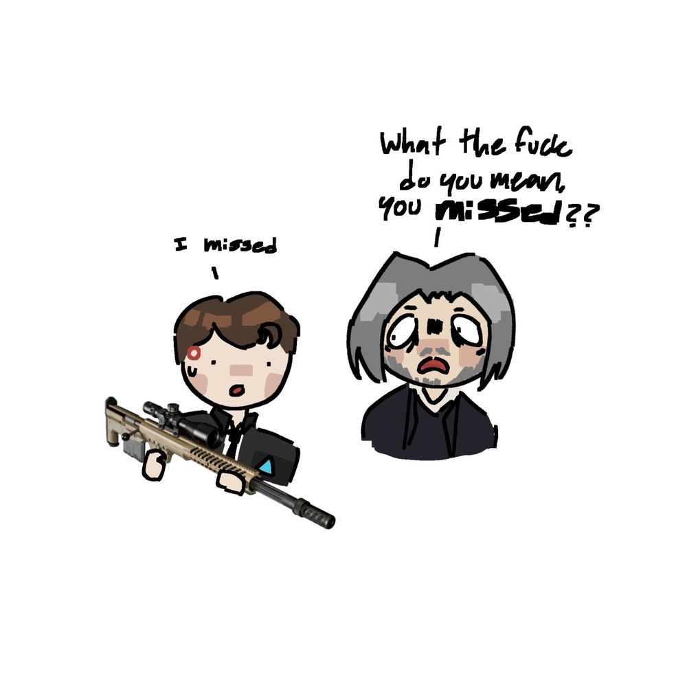 connor and hank (detroit become human) totally NOT failing to shoot trump