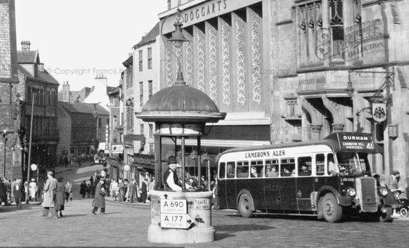 An old photograph of Durham Market Square  