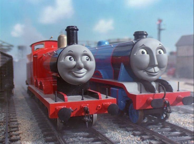 Gordon The Big Engine and James The Red Engine