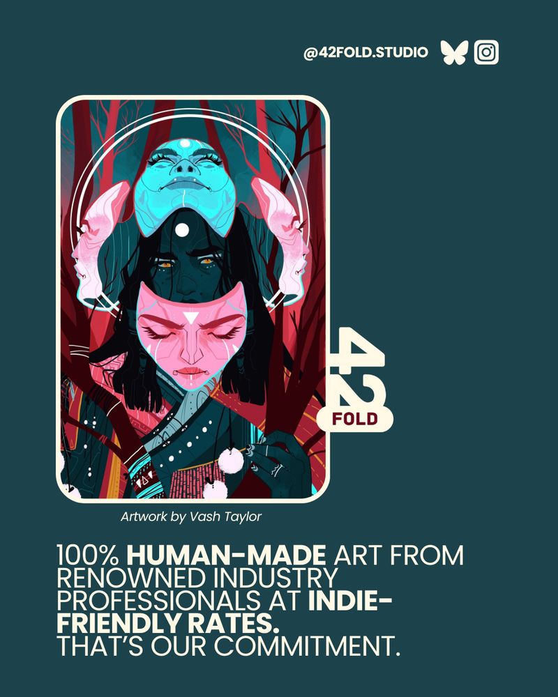 100% human-made art from renowned industry professionals. That's our commitment.
@42fold.studio on Instagram and Bluesky
Artwork by Vash Taylor titled Grandmother