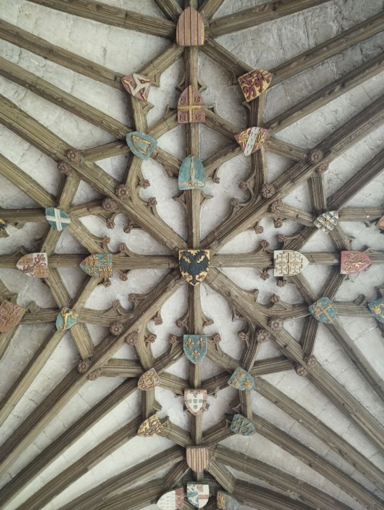 Detail of ceiling in the cloisters 