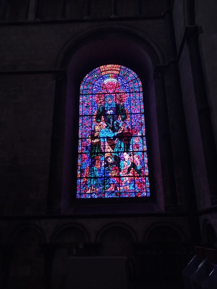 A 1950s stained-glass window by a Hungarian artist 