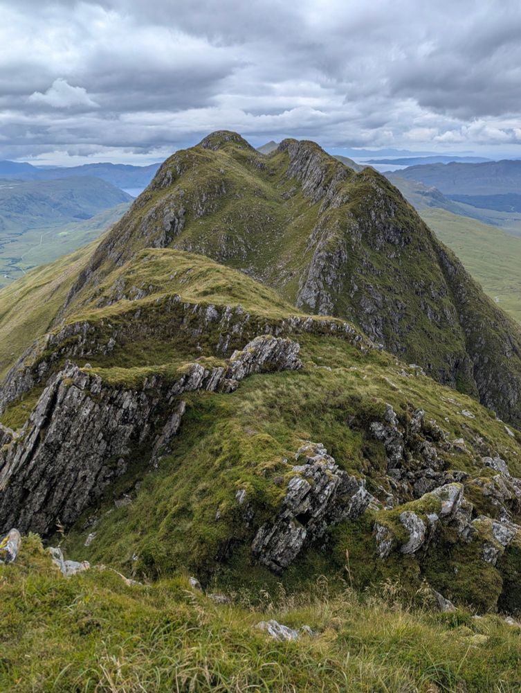 The ridge to be tackled on the route from Inverie to Ladhar Bheinn 