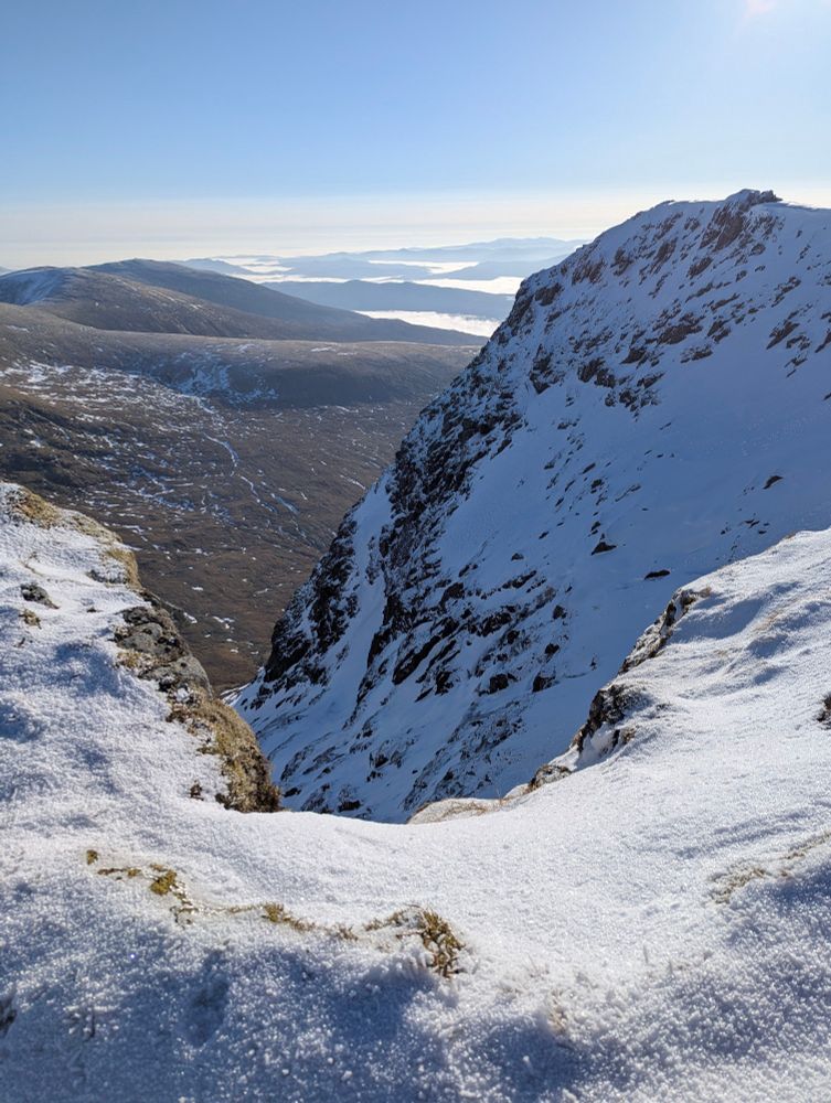 Looking easy towards the peak of Sgùrr nan Clach Geala