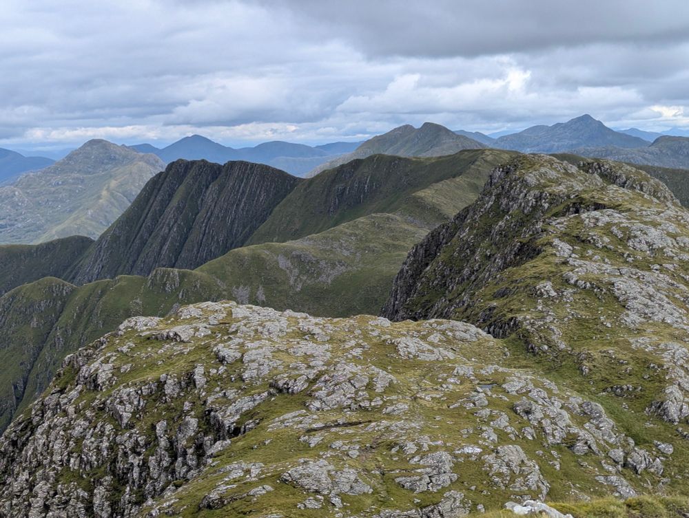 Mountaintops as far as the eye can see 