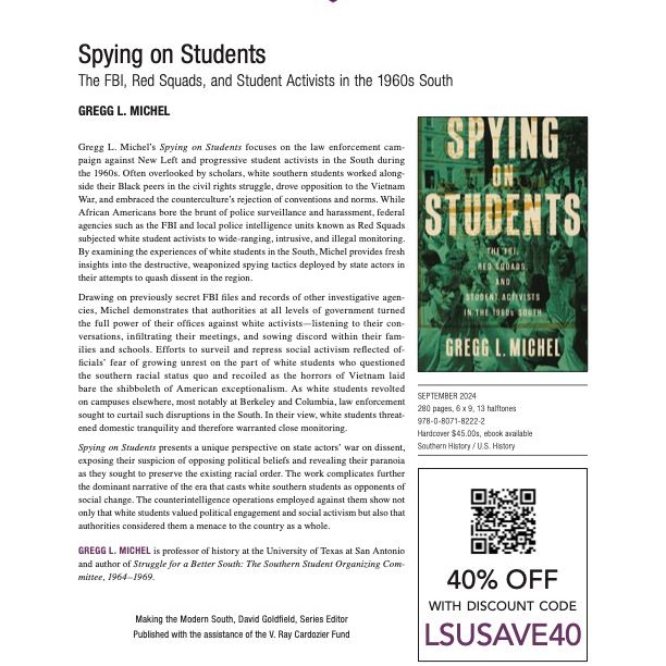 flyer with discount code for Spying on Students