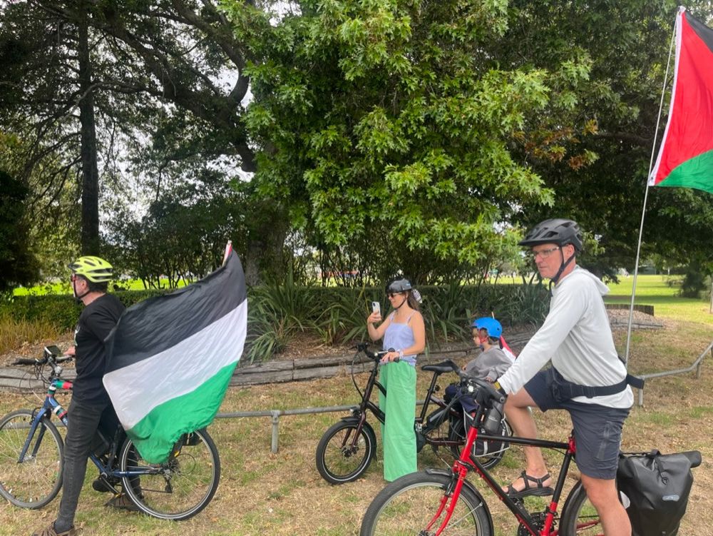 Bike riders preparing to join Football 4 Freedom in Mangere
