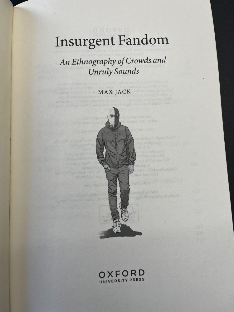 Interior title page for Insurgent Fandom which shows an illustration of an ultra dressed in a ski mask and streetwear.