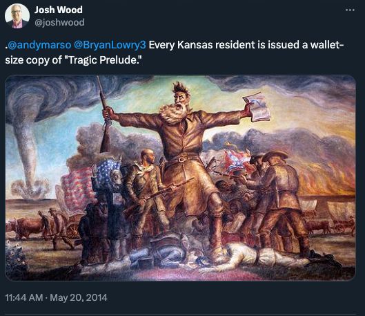 Kansas Statehouse mural "Tragic Prelude."