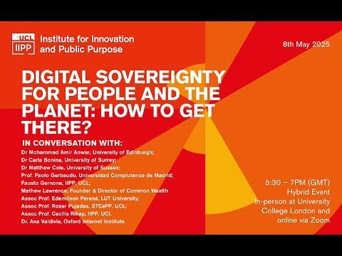 Digital Sovereignty for people and the planet: how to get there?