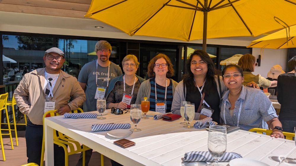 A photo of the members of the FlyCROSS mentor matching committee at the Lapper restaurant in Town & Country Resort, San Diego
