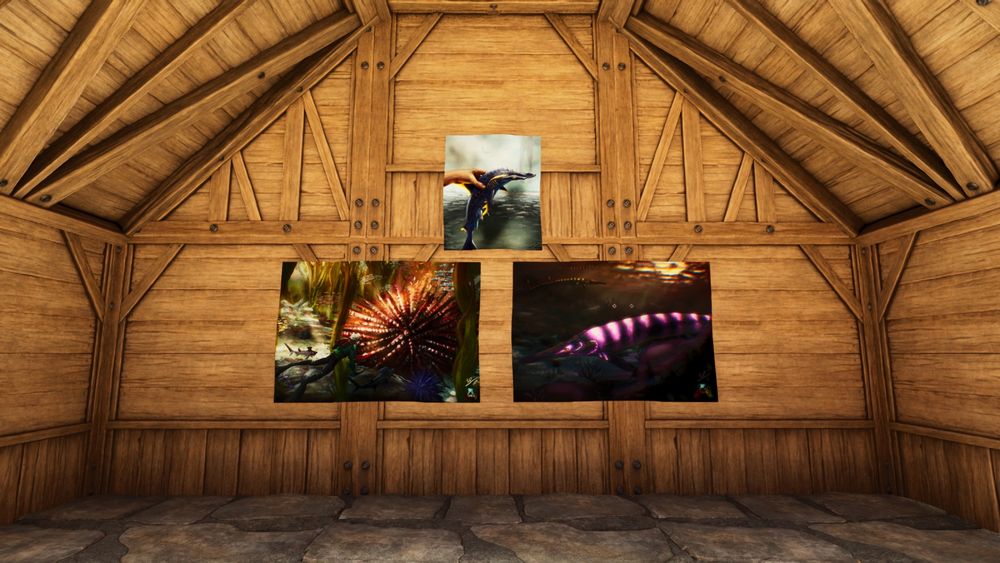 A picture showcasing feature art from TSW that has been added as a decorative item to the game