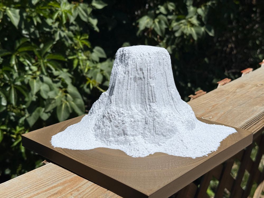 3D print of Devils Tower. 