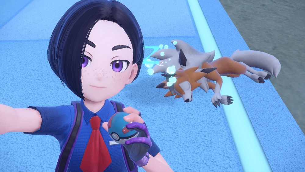 This is Noah. It was fun to go through the game with a lens of seeing all these pokemon 'for the first time'. It put a fun spin on these games that I wouldn't have thought of before. And while I used a couple pokemon from my first adventure in Paldea, a lot were pokemon I wish I had used or had always wanted to use.

I had always wanted to use a Dusk form Lycanroc, but couldn't in Sun and Moon because of availability, so I went through the painstaking trouble to find the right Rockruff and evolve it. This is Namu, and he One v One'd all of Elite Four Lary and Terapagos.

He my G.O.A.T.